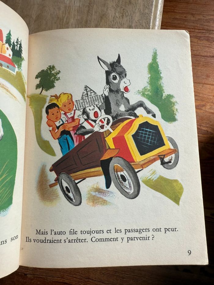 Livre ancien vintage Nénuphar et Picotin âne singe Gentil coquelicot Romain Simon Hachette - photo numéro 6