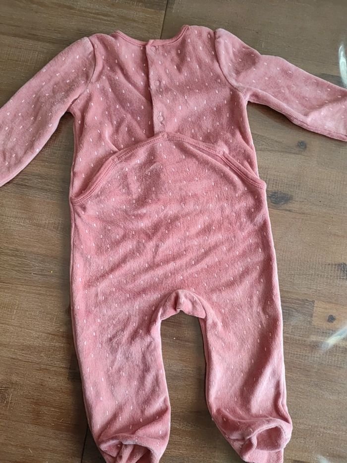 Pyjama 1 pièce rose 12mois - photo numéro 5