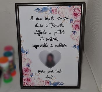 Cadre nounou personnalisé