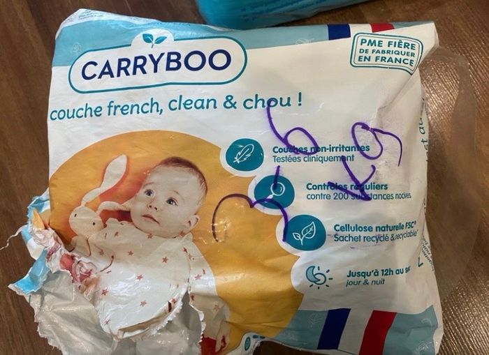 Lot 58 couches taille 2 (3-6kg) carryboo chérubin - photo numéro 7