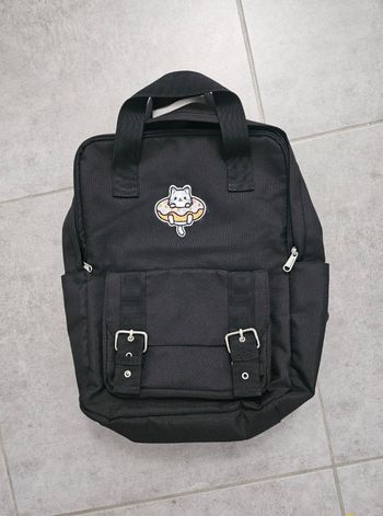 Sac à dos noir en toile