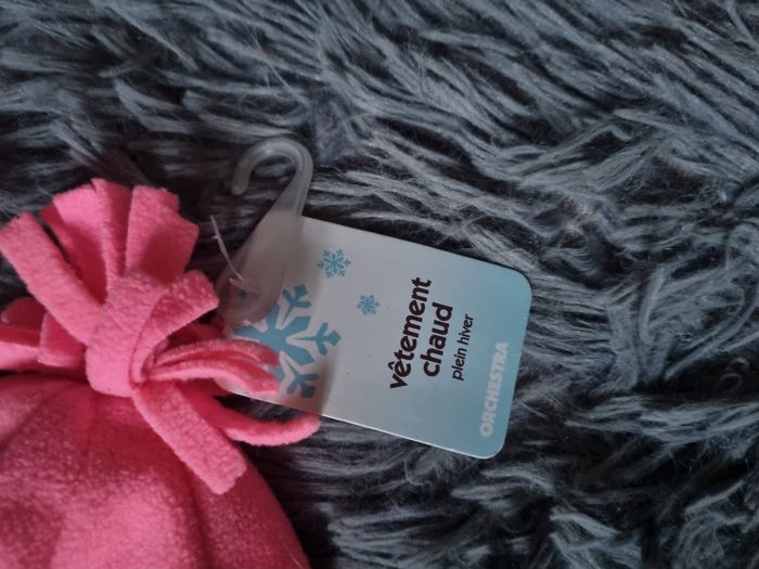 Bonnet avec pompons rose 50cm - photo numéro 6