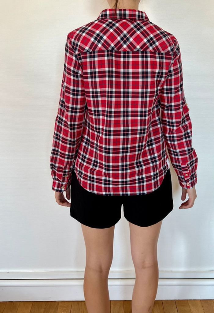 Chemise à carreaux rouge Zara taille S - photo numéro 4