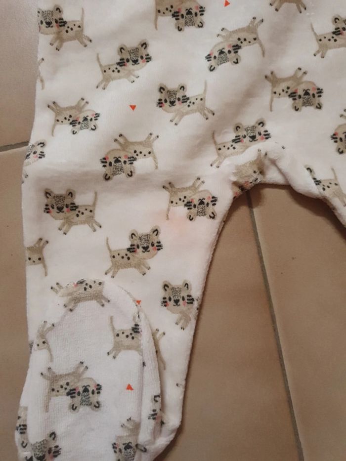Pijama chat velour neuf 3 mois - photo numéro 5