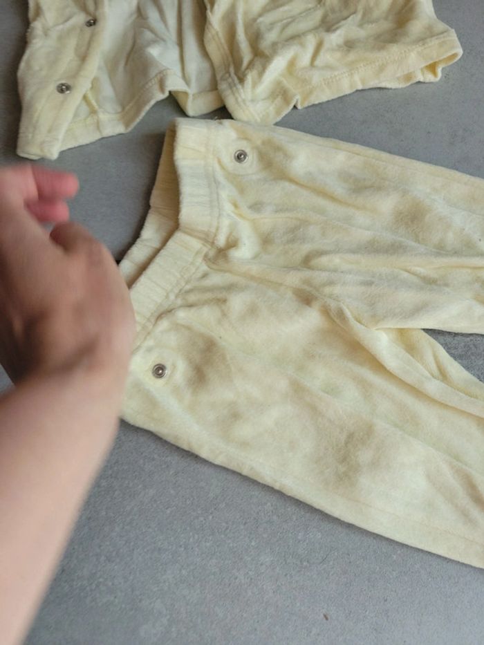 Lot ensemble grenouillère taille 12 mois deux piece veste pantalon - photo numéro 4