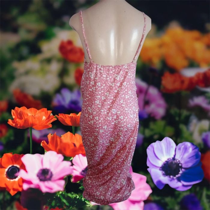 Magnifique robe 👗 fleurie rose/blanc - Shein - Taille L - photo numéro 2
