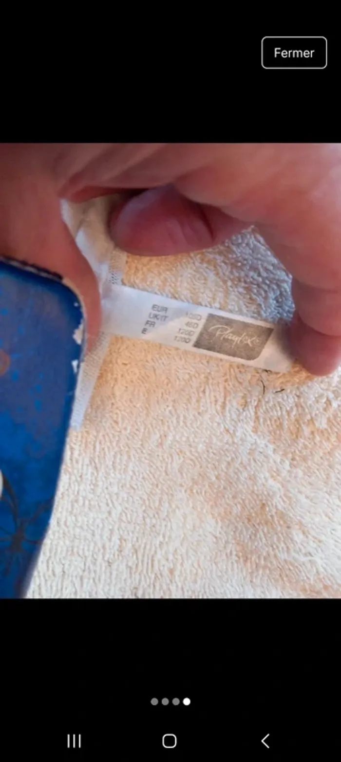 👵soutien gorge Playtex 120D gris et blanc - photo numéro 4