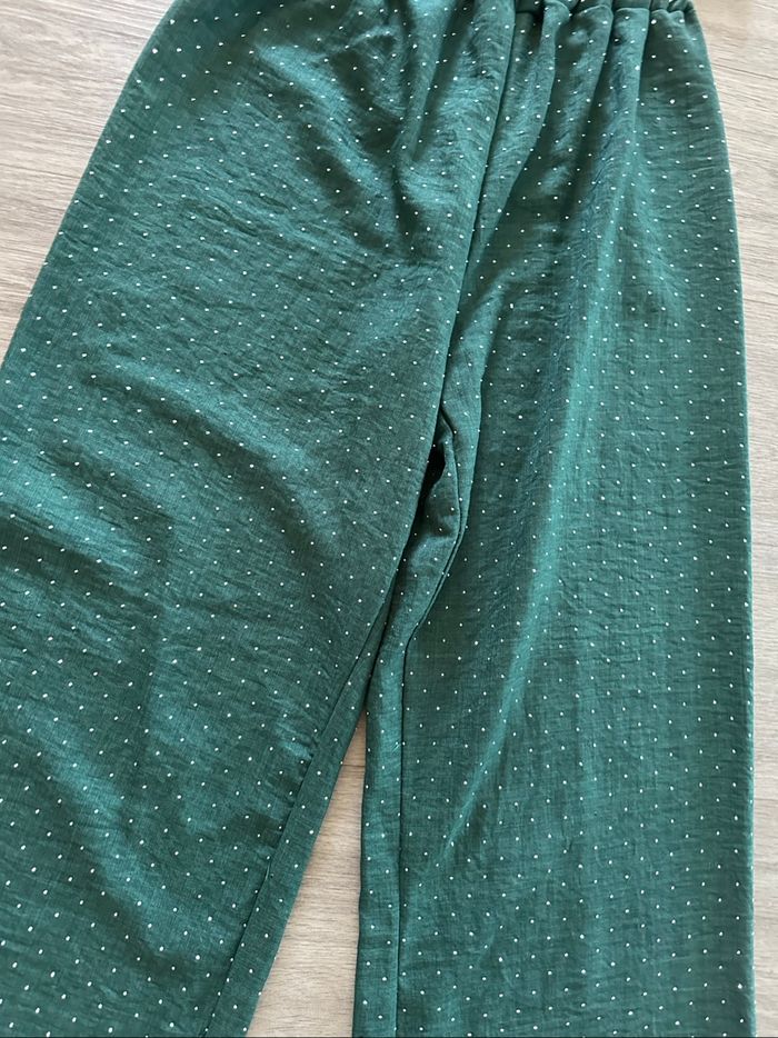 Ensemble oversize vert émeraude et strass argentés T42 XL - photo numéro 4