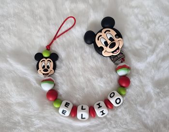 Attache sucette personnalisé en silicone mickey