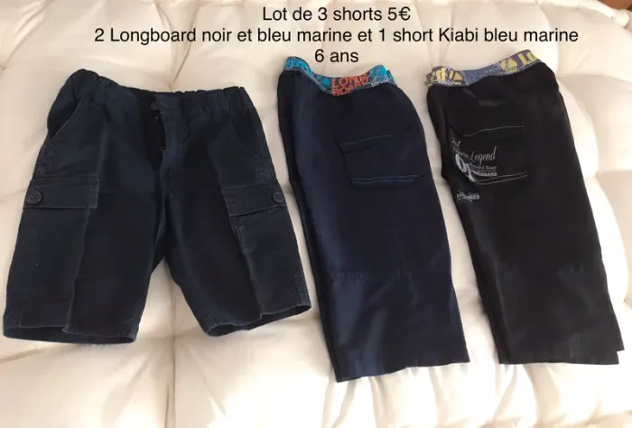 Lot de 3 shorts (2 Longboard et 1 Kiabi)
