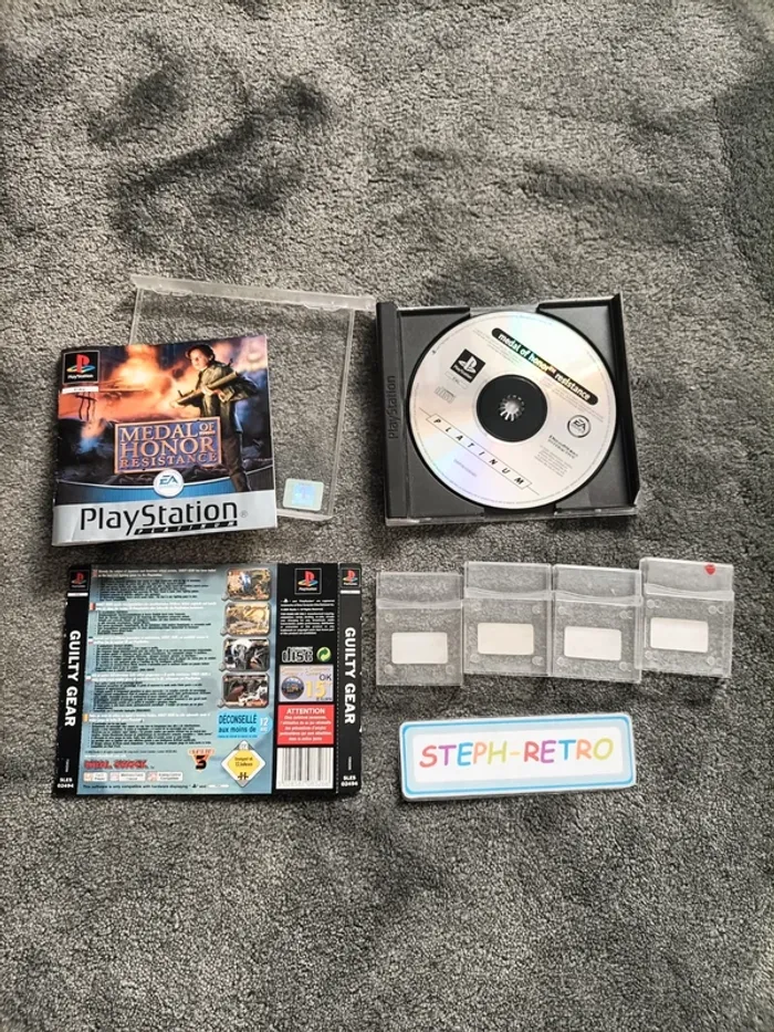 Lot medal of honor résistance+ 4 boîte carte mémoire+ jacquette arrière