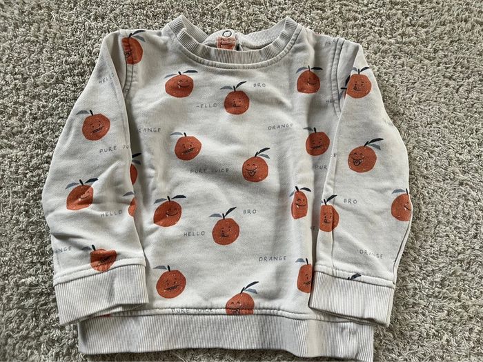 Pull sweat taille 24 mois Kiabi dessin orange