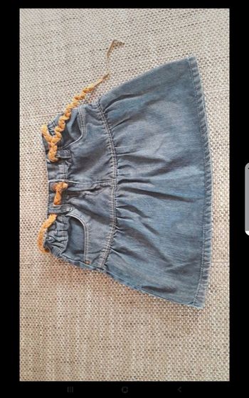 Jupe en jeans avec ceinture tressé