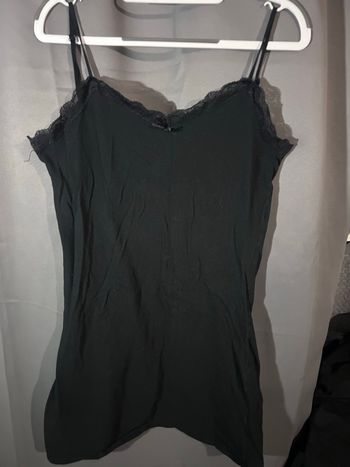 Chemise de nuit noire, taille L