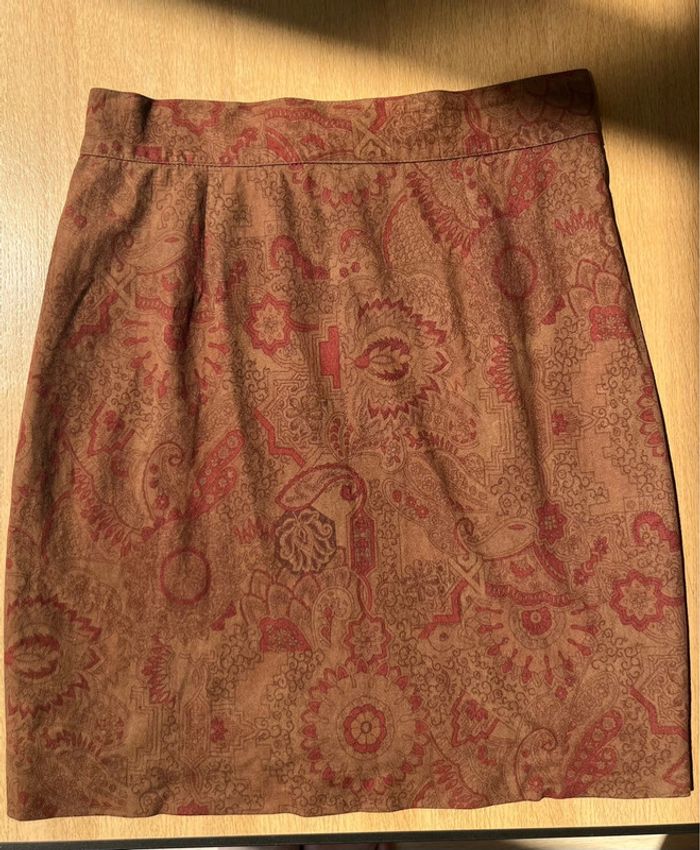 Mini jupe crayon - vintage skirt 70's/ folk inspired - photo numéro 7