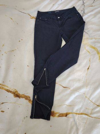 Jean Tommy Hilfiger Slim Marine Zips Chevilles T36/38.
