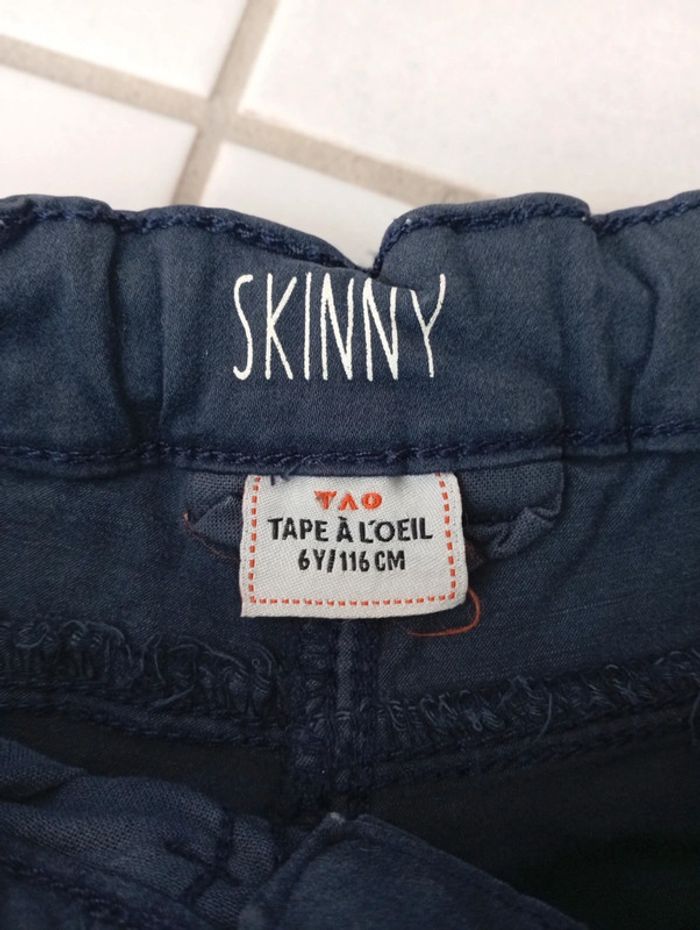 Jean skinny bleu marine Tape à l'oeil taille 6ans - photo numéro 4