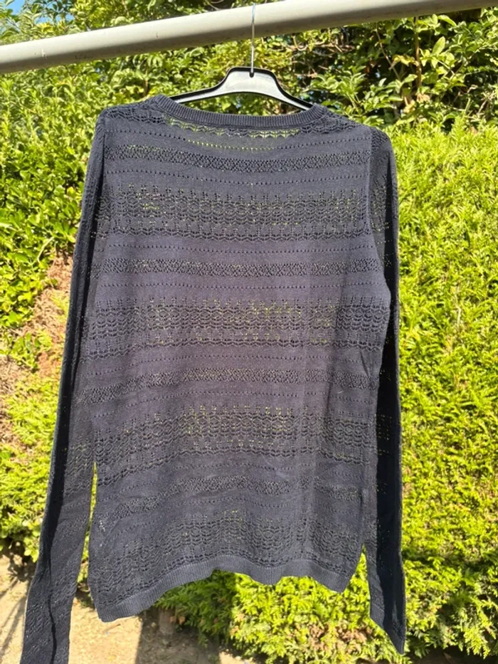 Pull ajouré bleu marine – Marque Pimkie - photo numéro 2