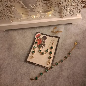 Parrurre complète strass vert