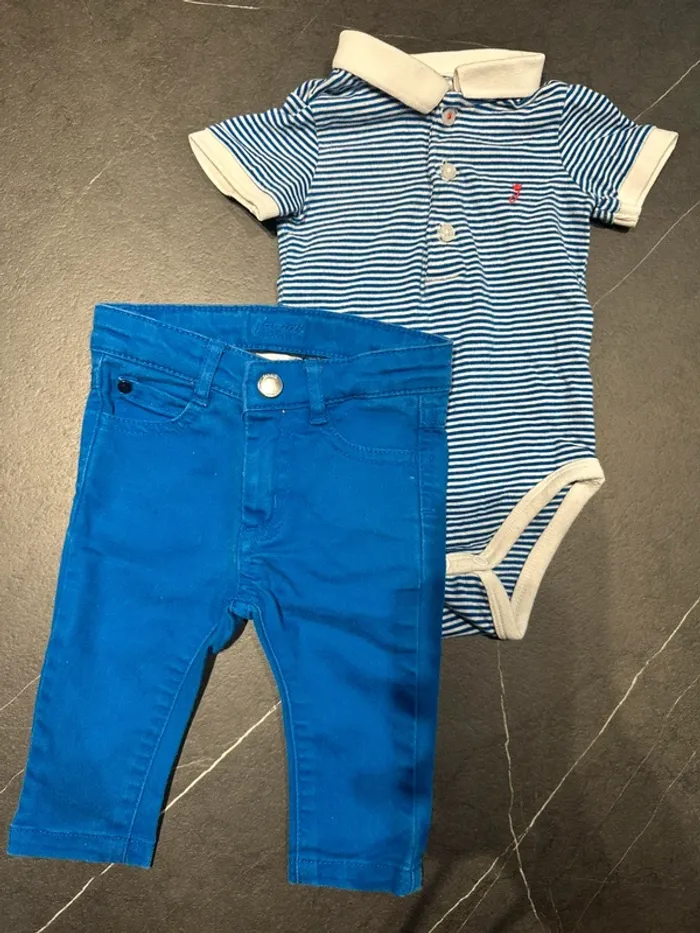Ensemble body/jean Jacadi 6 mois