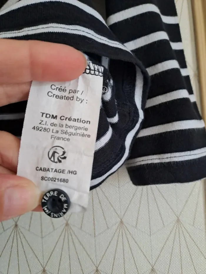 T-shirt garçon 5 ans ML terre de marins doux 1 micro tache cachée bras prix mini - photo numéro 6