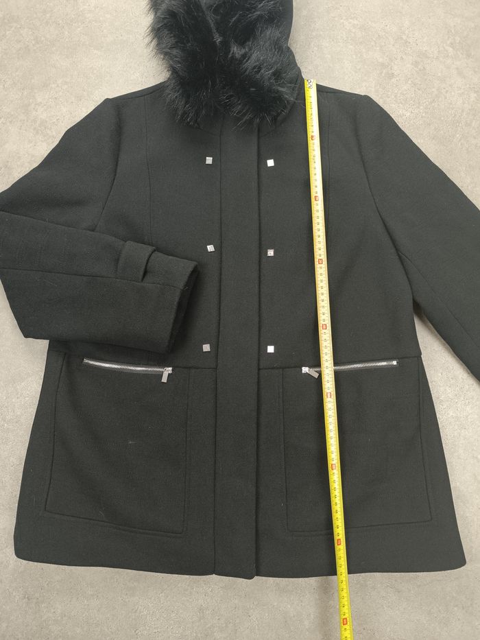 Manteau Christine Laure Noir différentes matières -  Taille unique  - Très bon - photo numéro 4