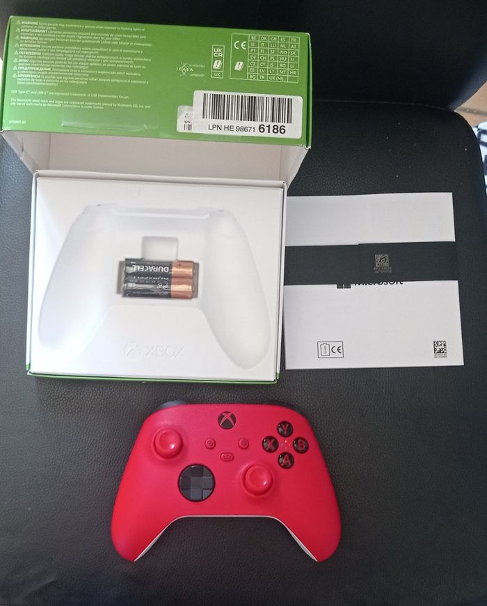 😍manette Xbox red pulse pour séries xs one sx pc new packaging - photo numéro 2