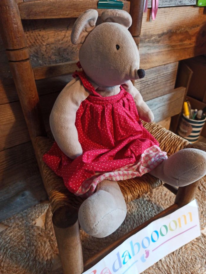 Peluche grande souris Moulin roty BE - photo numéro 4