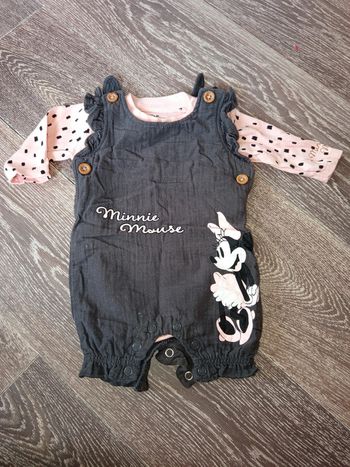 Ensemble Minnie Disney 1 mois rose