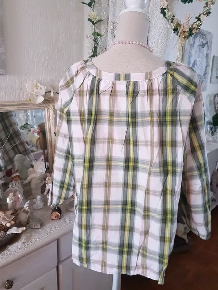 Blouse écossaise La Redoute T 44 - photo numéro 3