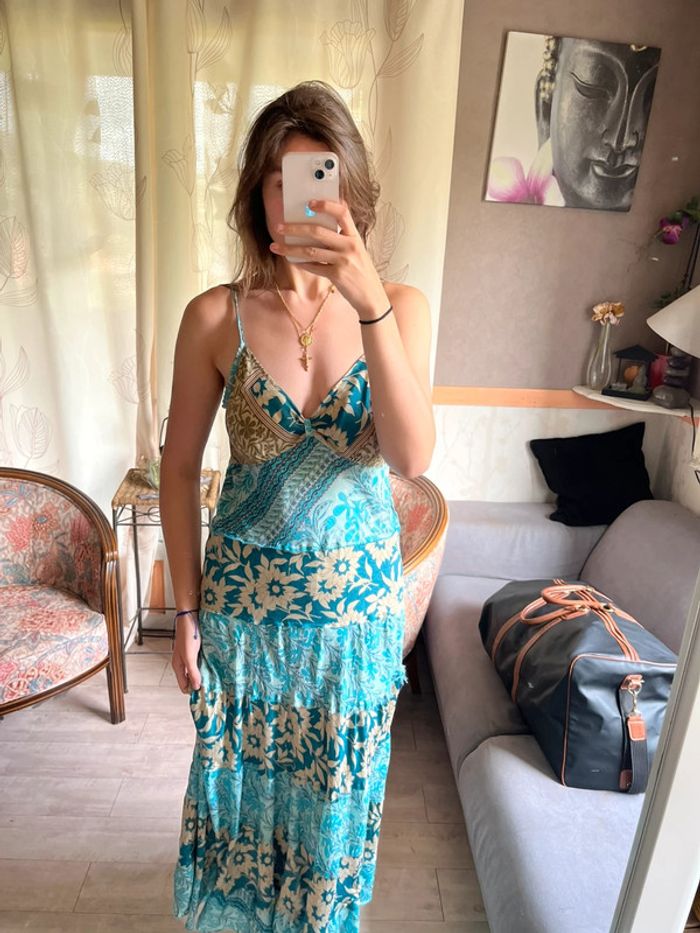 Robe à bretelle bohème champêtre Summer capri rayon - photo numéro 2