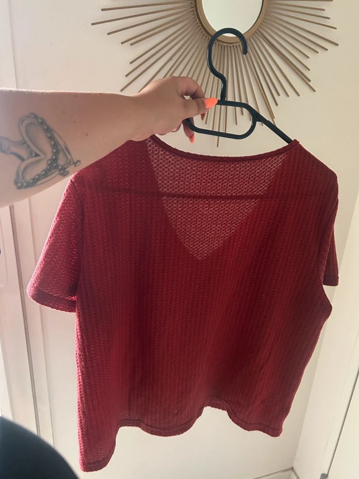 T shirt basique bordeaux taille M - photo numéro 2