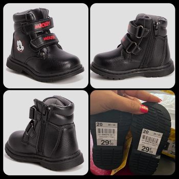 Bottines Mickey garçon pointure 20 fermeture zippée sur le côté neuve