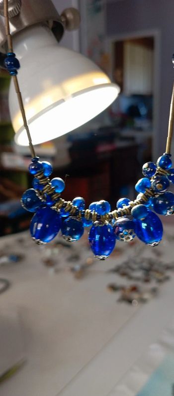 Magnifique parure perles de verre