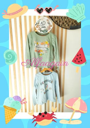 Lot t-shirts manches longues 10ans