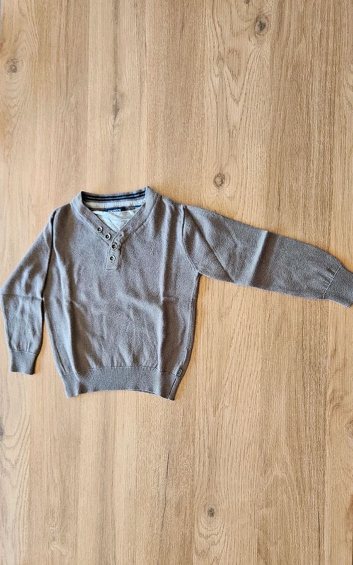 Pull gris taupe, taille 2 ans, Okaïdi