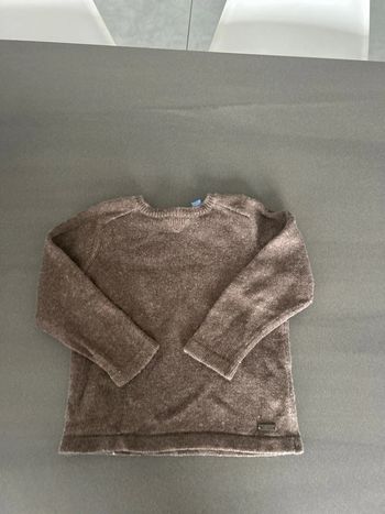 Pull marron okaidi basic 4 ans
