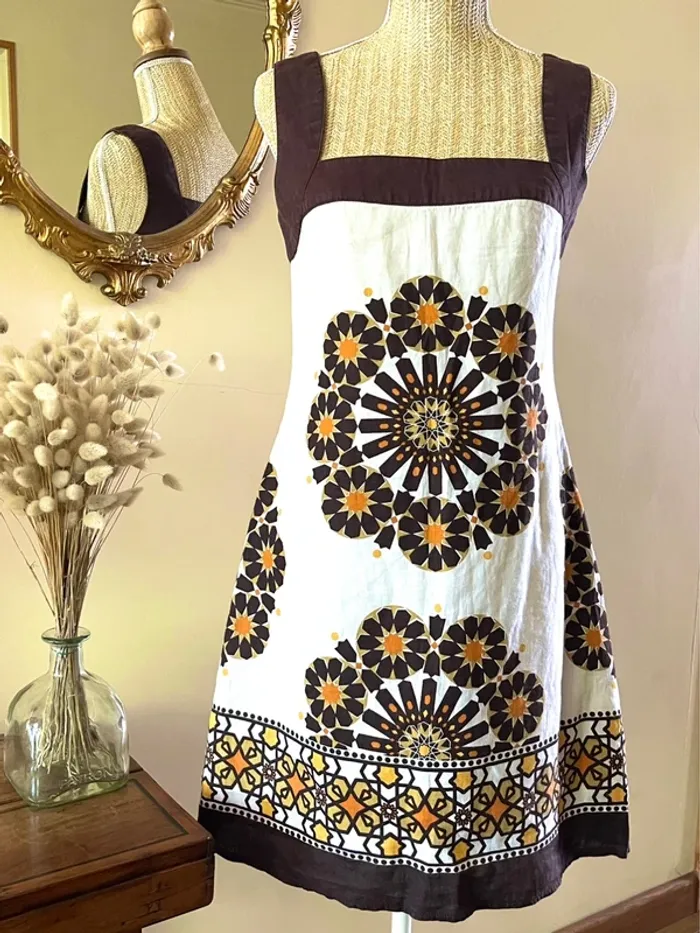 Robe vintage d'Été à Motifs seventies - Promod - Taille 38 - photo numéro 3