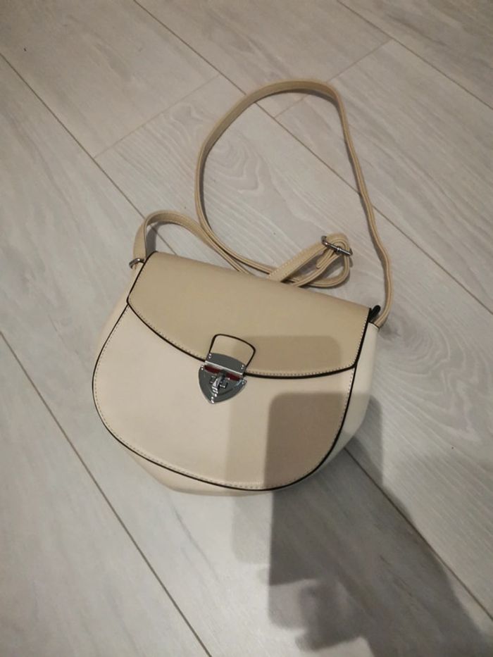 Sac à main bandoulière beige creme