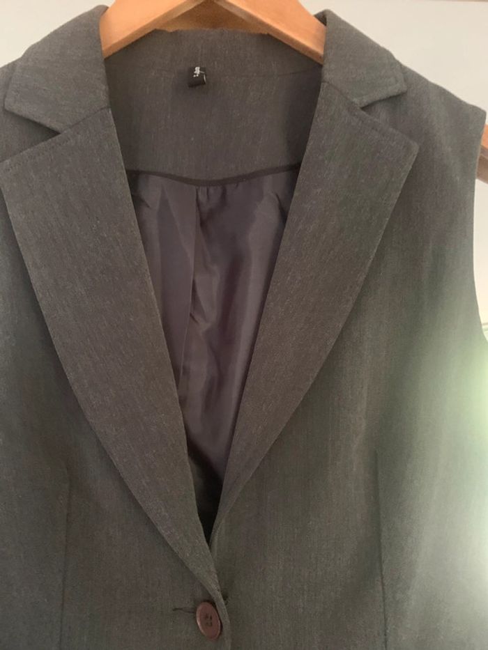 Veston beyoung gris foncé taille 38 - photo numéro 5