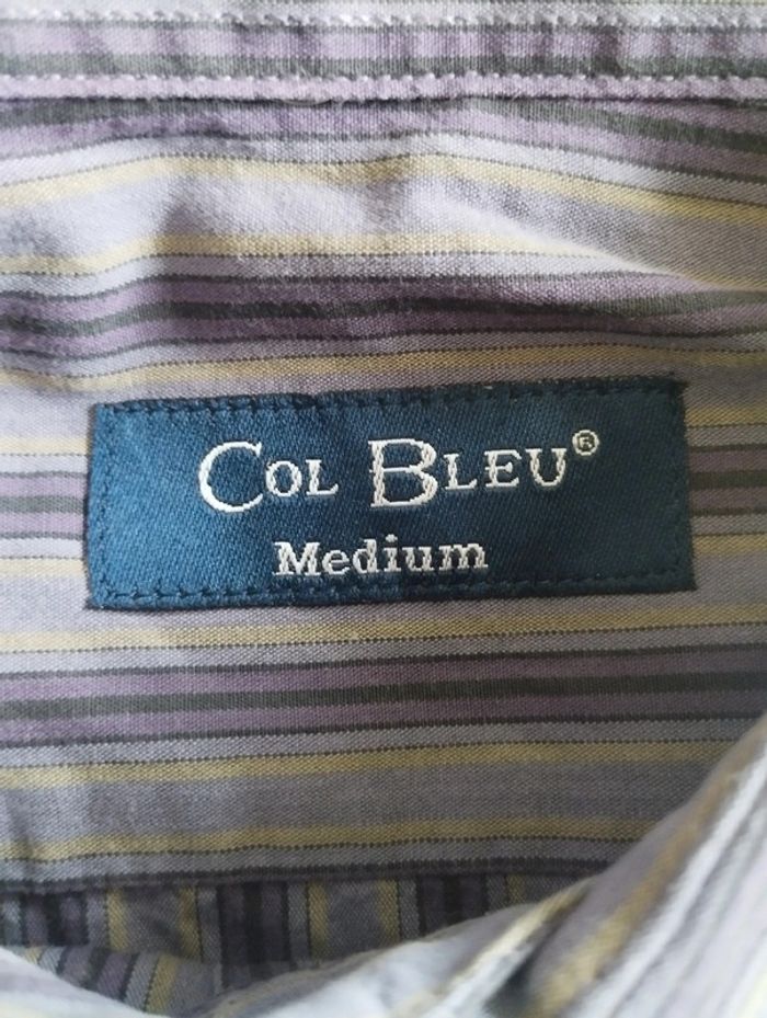 Chemise homme manches longues col bleu - photo numéro 2