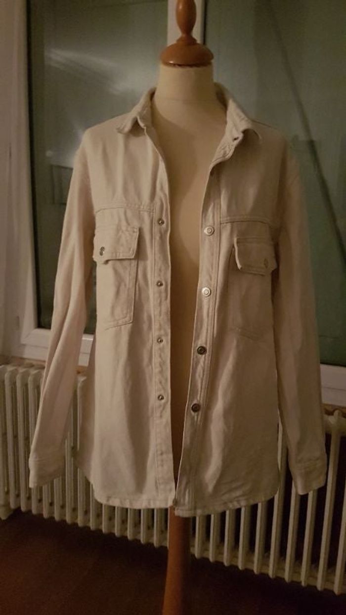 surchemise écru Berschka en jean taille S