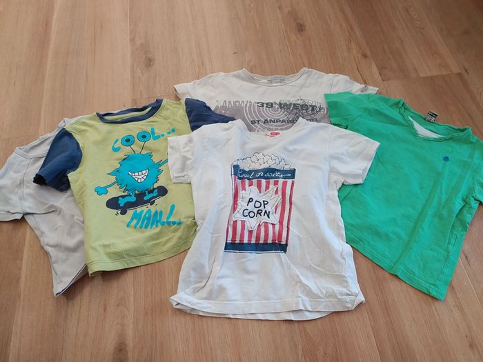 Lot de 5 t-shirt 5 ans pop corn / monstre
