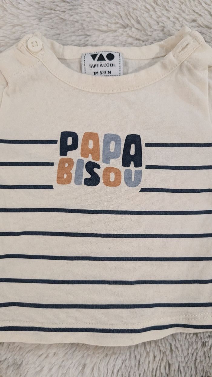 T-Shirt Tape à l'Oeil taille 1 mois - photo numéro 2
