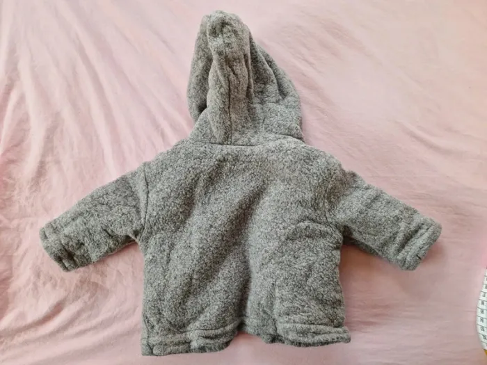 Gilet chaud bébé mixte Zeeman gris blanc 50 cm - photo numéro 4