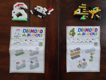 Lot de 2 sachets de mini blocs de construction - chiffres 4 et 6