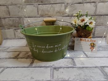 Seau aluminium cadeau fée des mères