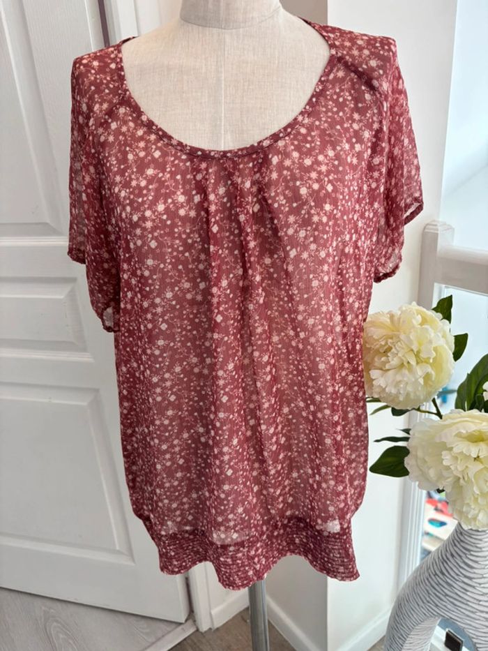 Blouse resserrer en bas T44