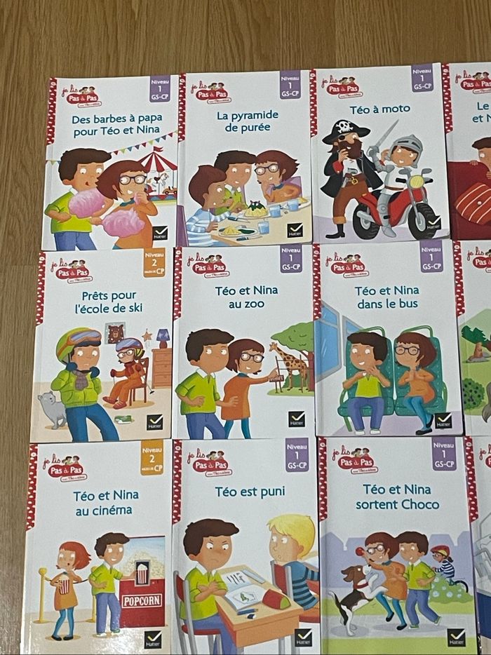 Lot de 19 livres premières lectures je lis pas a pas avec Téo et Nina GS/CP - photo numéro 2
