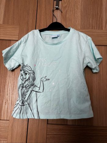 Tee shirt bleu clair La Reine des neiges DISNEY t.6ans